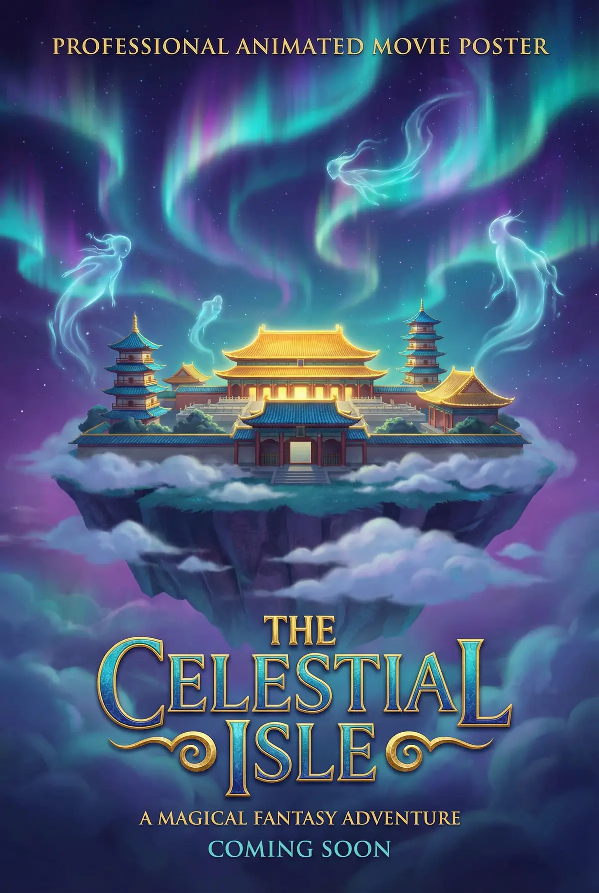 日本女优 出品动画奇幻片《灵境传说》电影海报